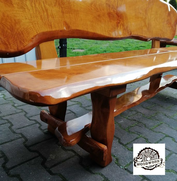 stół meble ogrodowe ławka komplet meble biesiadne olcha