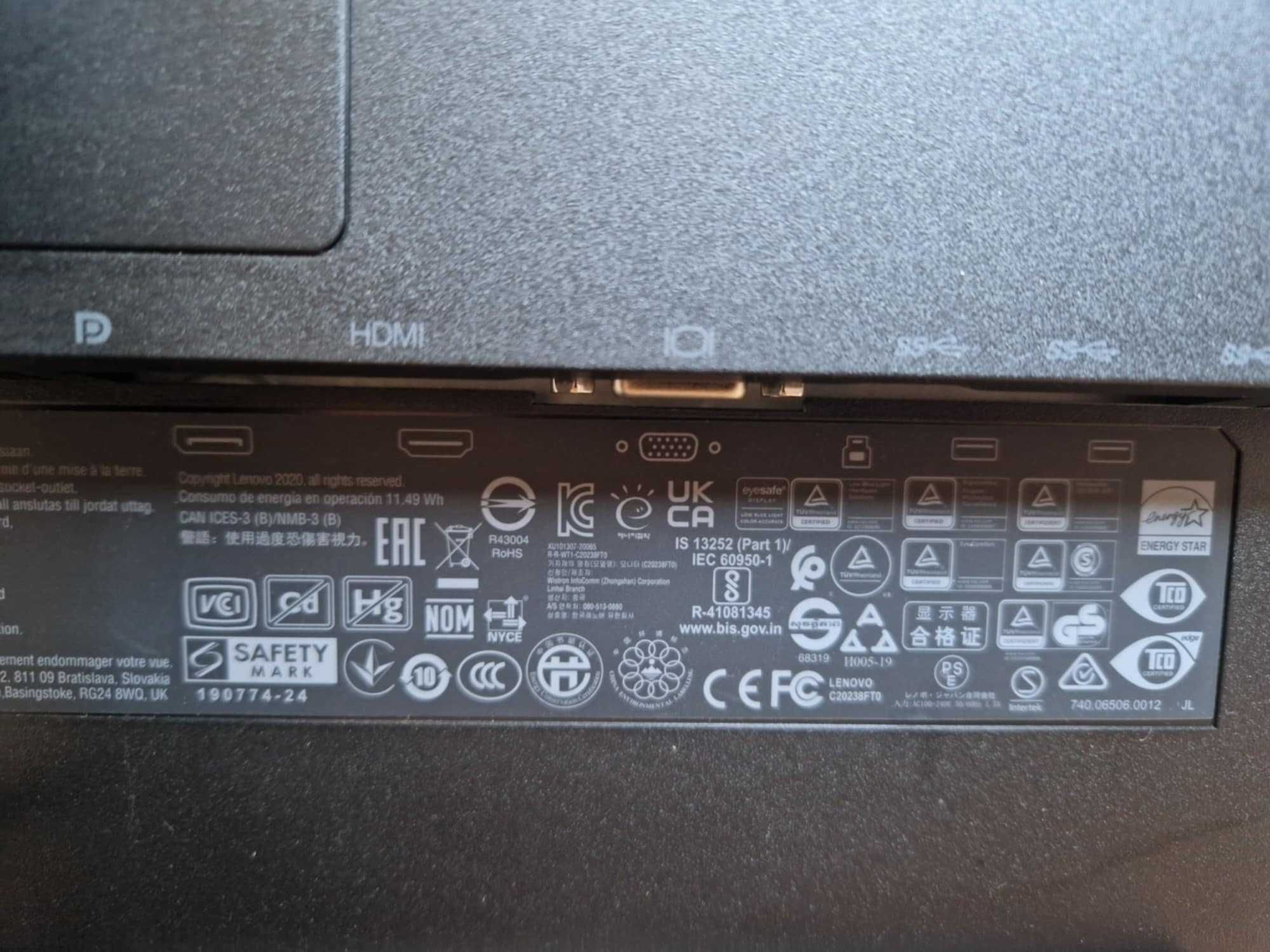 Monitor Lenovo T24 i2L C20238FT0
