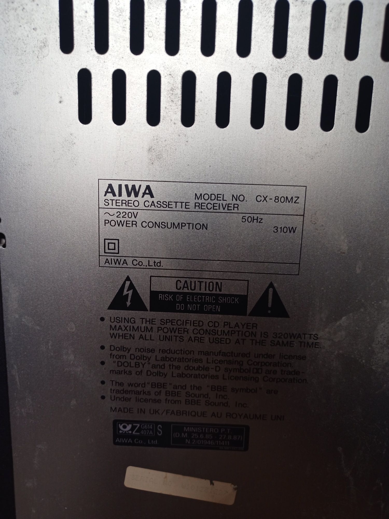 Музична стійка aiwa cx 80mz