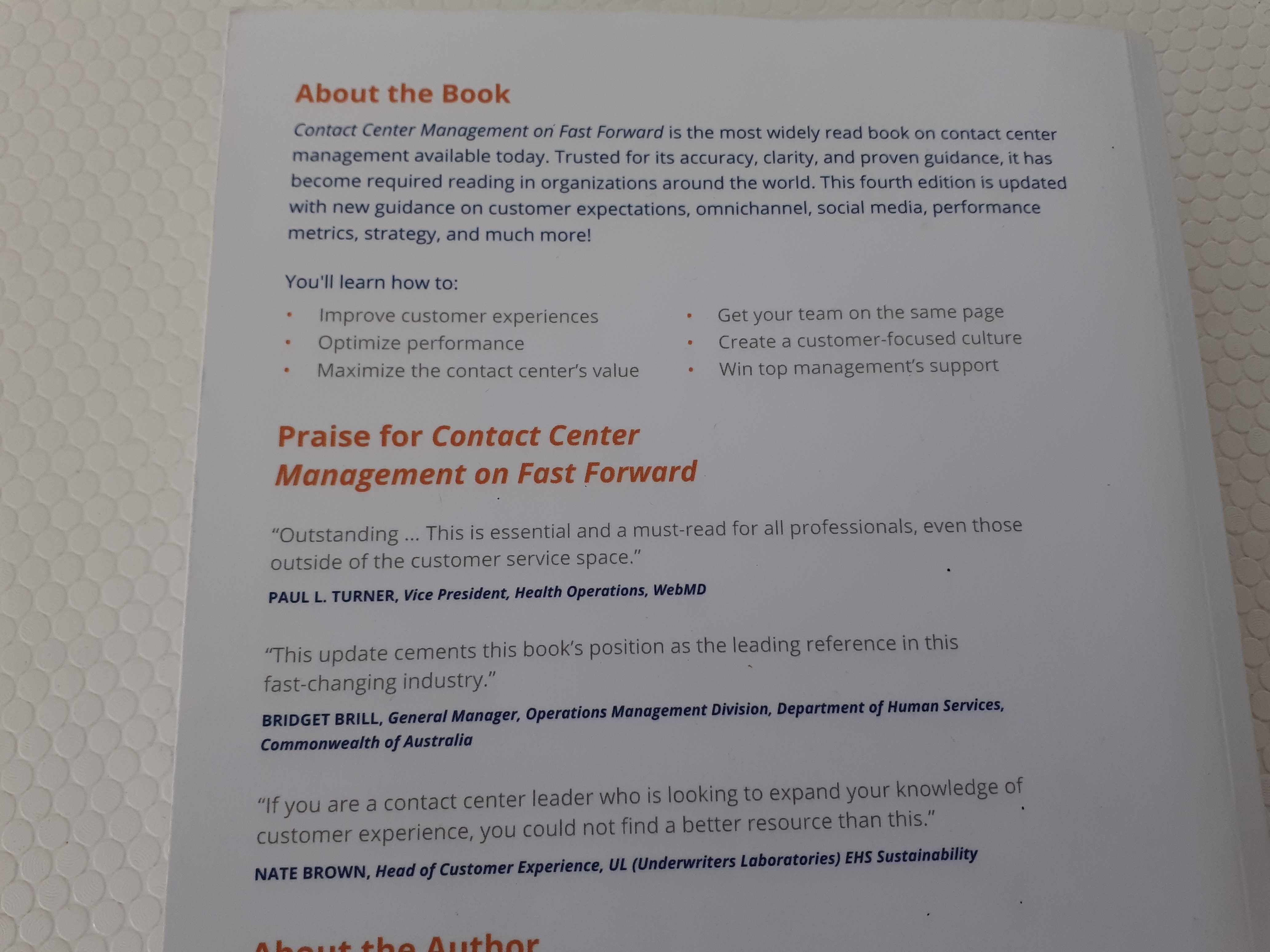 Livro Contact Center Management on Fast Forward