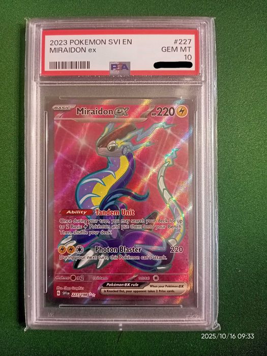 Pokemon PSA 10 Karty Koraidion Miraidion Unown Gardevoir Ledian