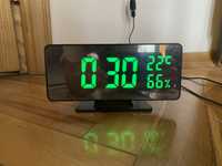 Настільний годинник (оригінал) будильник + термометр + гігрометр.