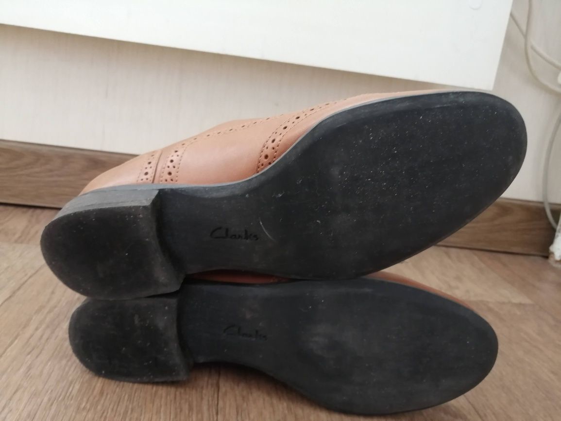 Оксфорды Clarks кожа