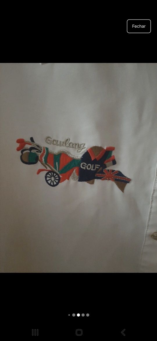 Camisa branca com pormenores