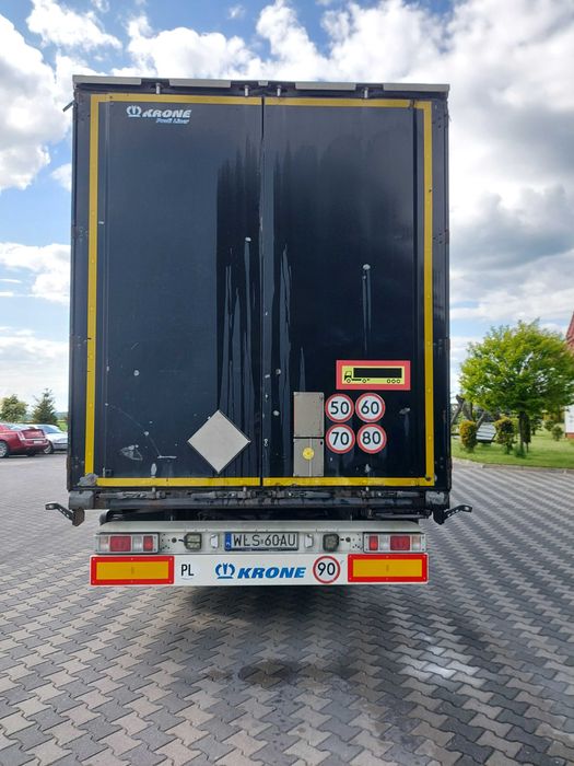 Naczepa KRONE burtofiranka, zamknięcie celne TIR