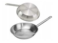 Patelnia STALOWA Gastronomiczna ze NIERDZEWNA 28 cm Indukcja Gaz 8021