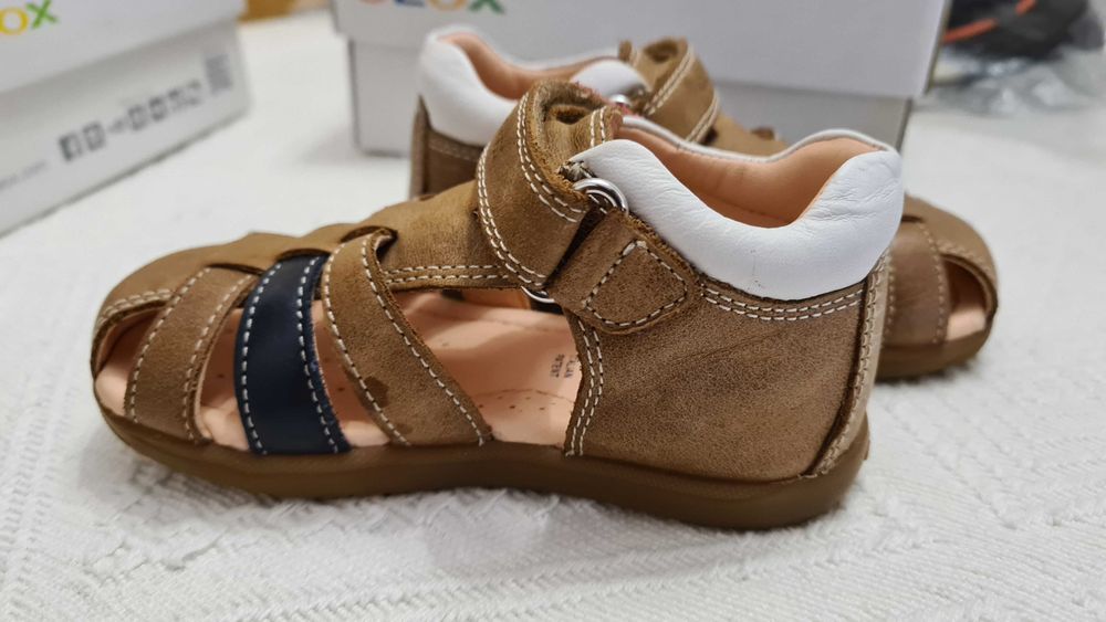 Sandálias de Criança Geox Macchia Baby Caramel - Tam. 23 - COMO NOVAS