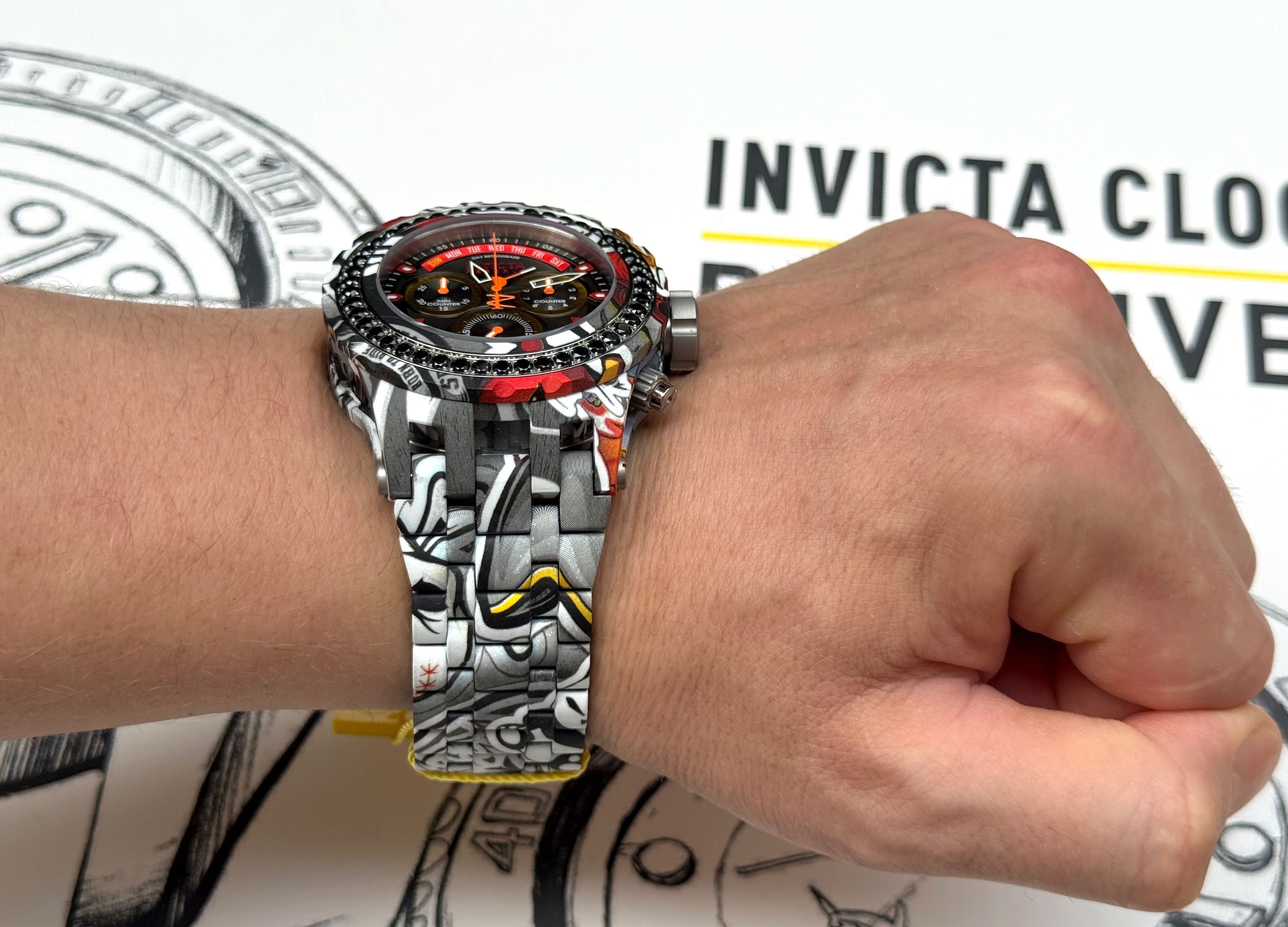 Invicta 32252 Subaqua Reserve 52 мм. Graffiti HydroPlated 500 MT Swiss