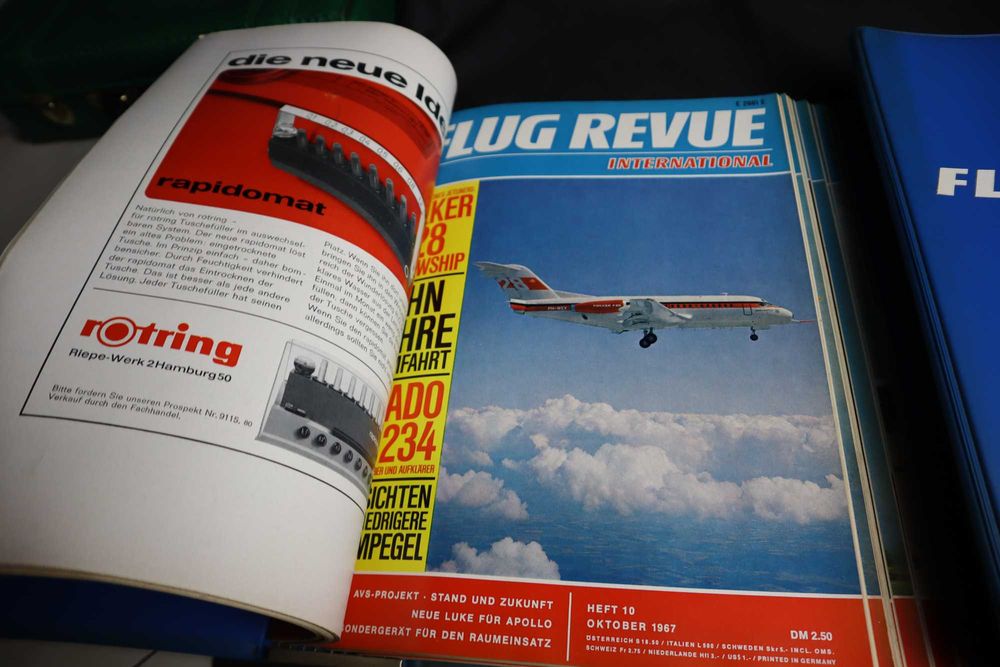 FLUG REVUE gazety historia lotnictwa  3 tomy 1966/67 r b5/080950