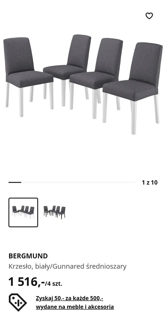 Cztery krzesła plus stół