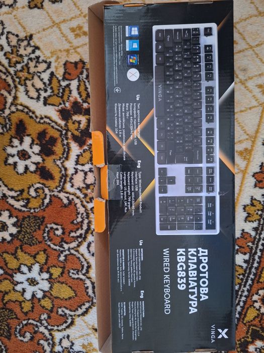 Клавіатура Vinga KBG839 black 
Клавіатура Vinga KBG839 b