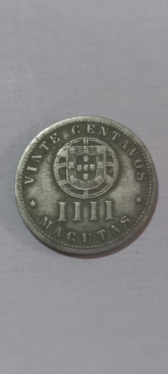 Moeda Republica portuguesa Angola 1928 vinte  centavos