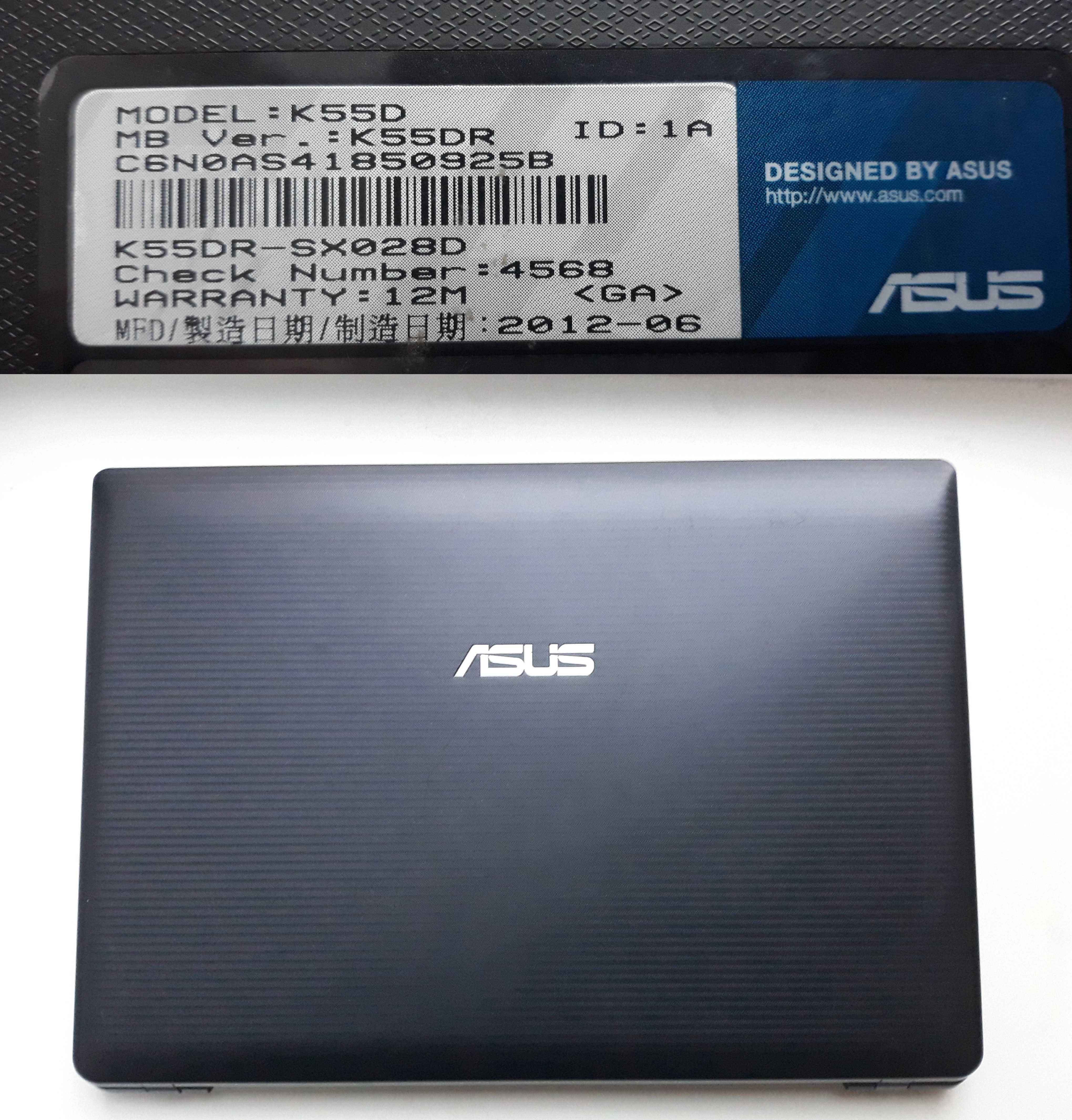 Ноутбук Asus K55D на запчасти (разборка)