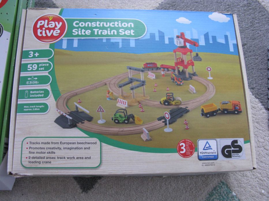 Kolejka drewniana na baterię - plac budowy