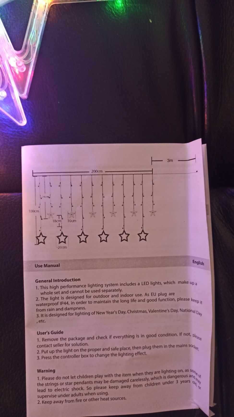 Lampki led 2 metry