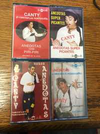 4 cassetes CANTY "o cantinflas Portugues "Andenotas