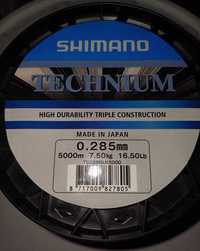 SHIMANO TECHNIUM 0,285 mm / 5000 m  TEC28BLK5000