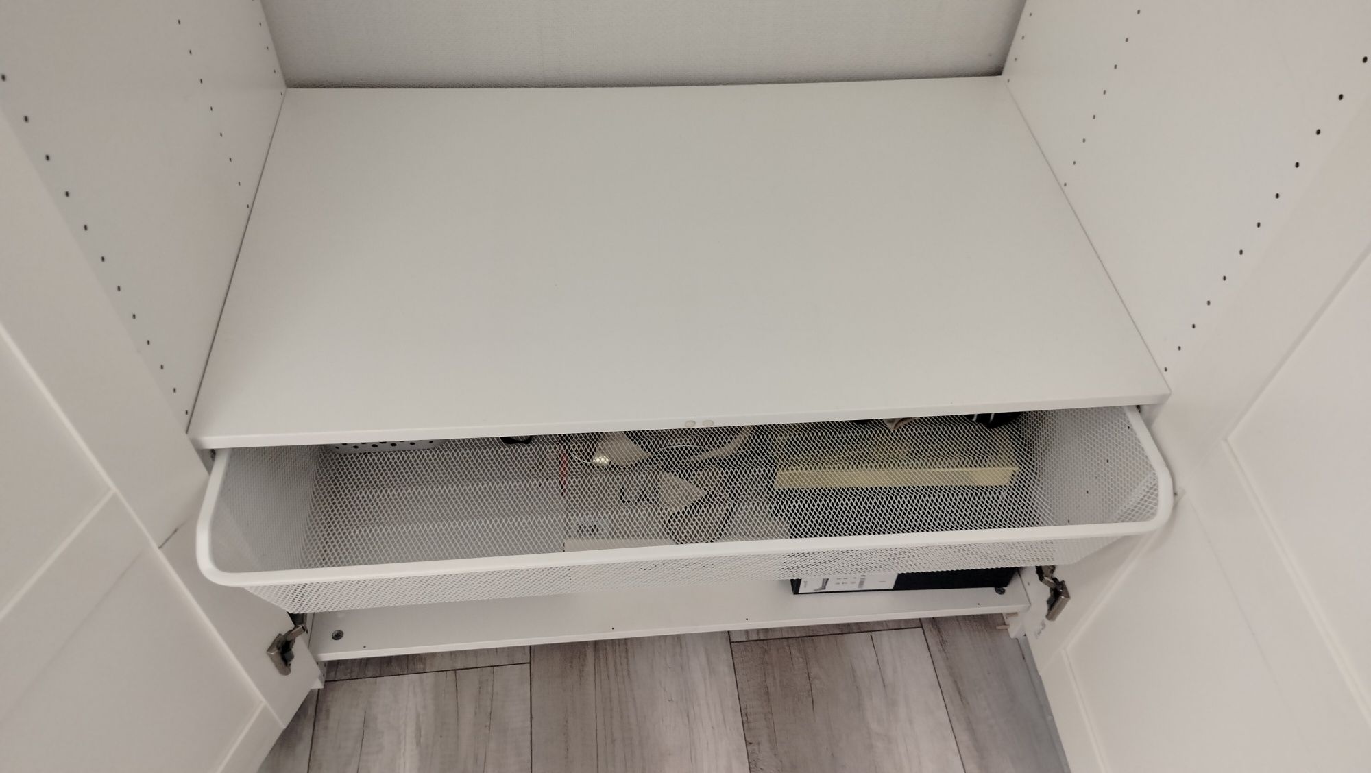 Ikea pax  komplement półka 100x58, drążek, kosz szuflada 100x58