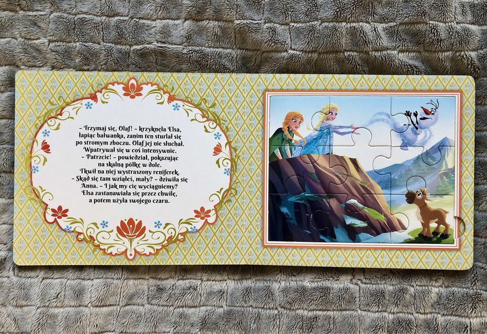 Książka puzzle Kraina Lodu, Frozen, Anna i Elsa, puzzlowa książeczka