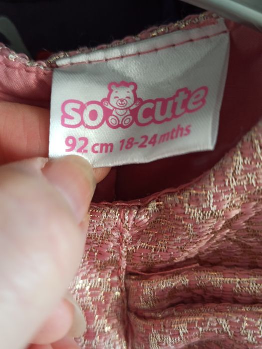 Sg Piękna sukienka 86 , 92 wizytowa balowa urocza sukienka 86 , 92