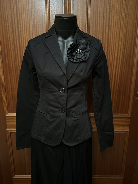 Blazer preto vintage Zara TRF com elastano