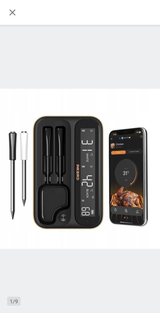 INKBIRD Termometr Bezprzewodowy Bluetooth WIFI IP67 Do Grilla i Piekar