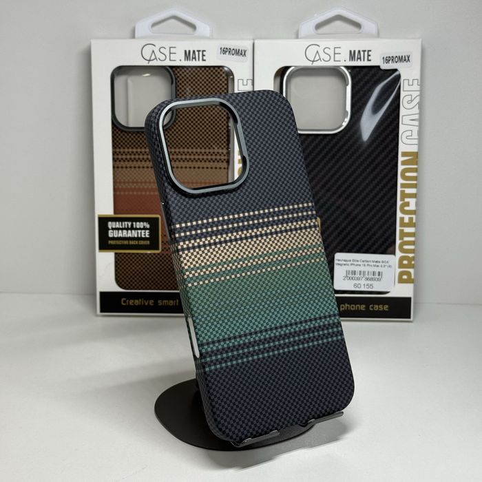 Каробоновый чехол на айфон 16 про макс MagSafe | Чохол айфон карбон