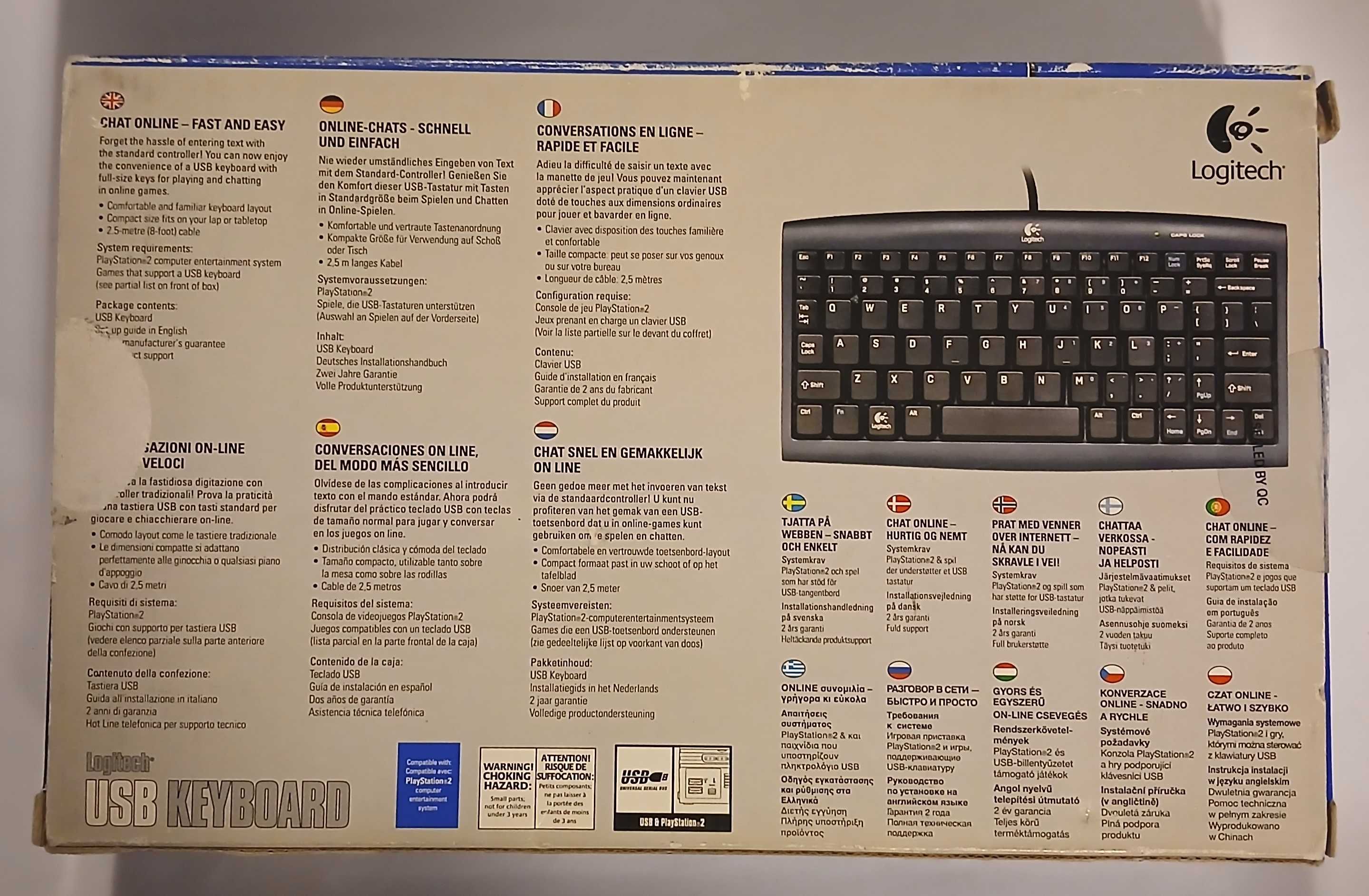 Teclado Logitech USB para PlayStation 2