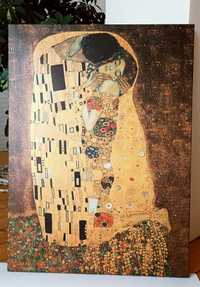Obraz reprodukcja 95x70 Gustav Klimt Pocałunek The Kiss