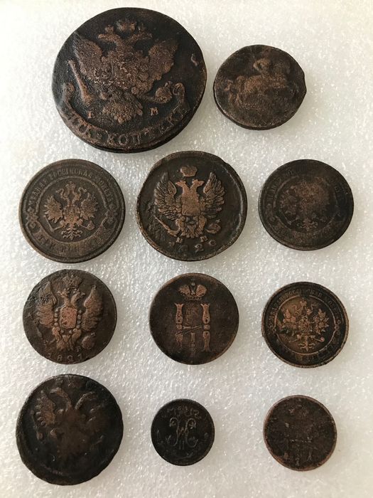 Подборка  Царских монет 5,3,2,1 копейка.Деньга… 100% Оригинал.