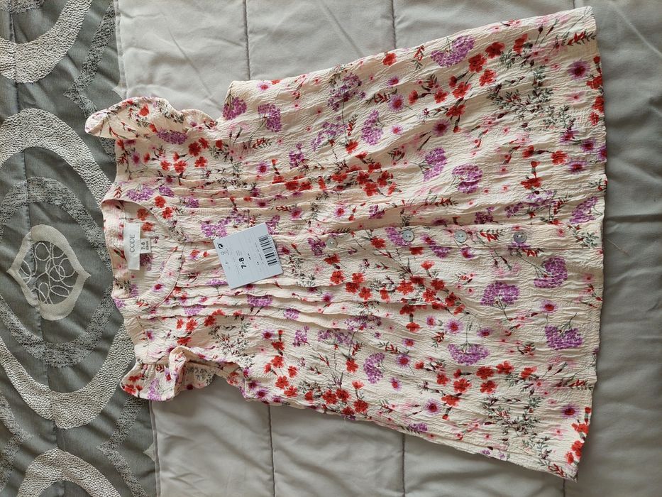 Top florido 7/8 anos novo