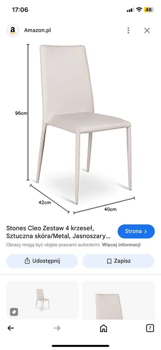 Krzesła 6 sztuk- białe