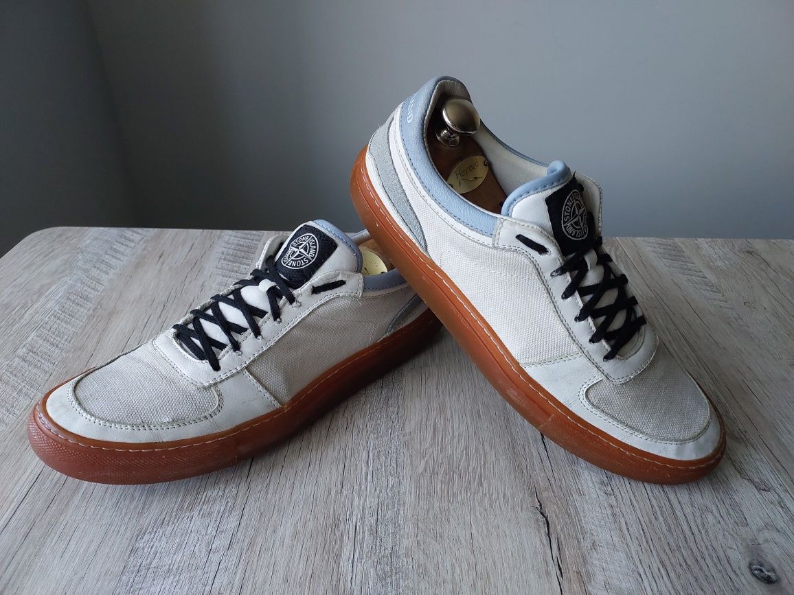 Кросівки Stone Island White Canvas Sneakers