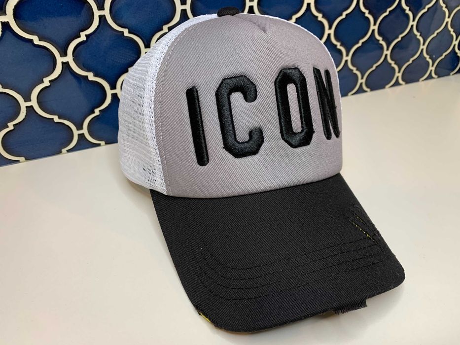 Czapka z daszkiem ICON szara letnia z siatką
