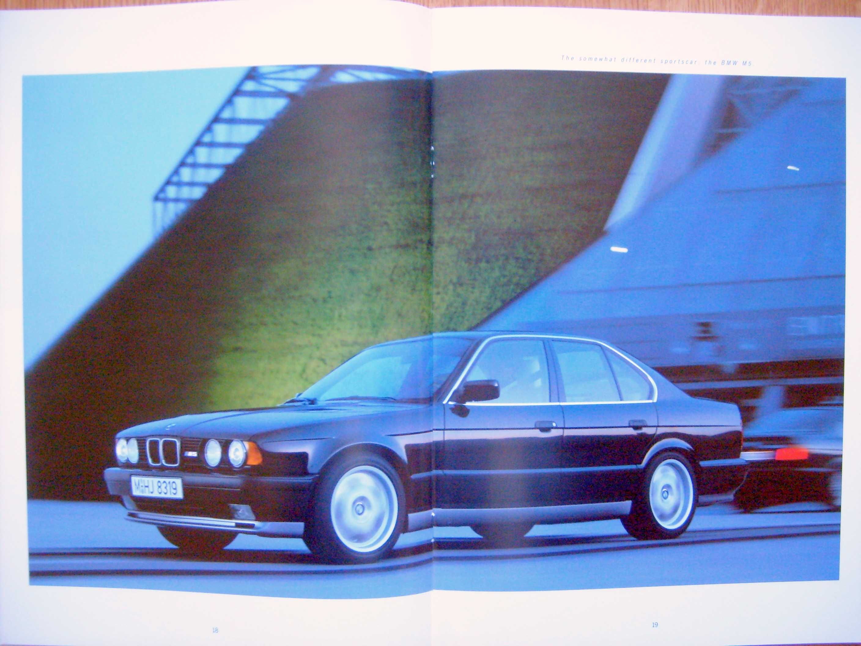 BMW M-Models 1993 / M3 E36 + M5 E34 / prospekt 46 str., stan BDB (2nd)