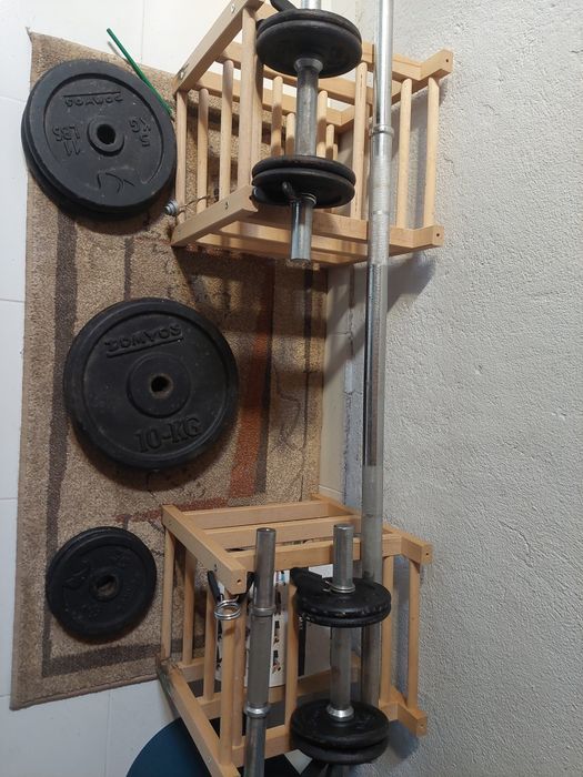 Vendo Pesos Barra Musculação