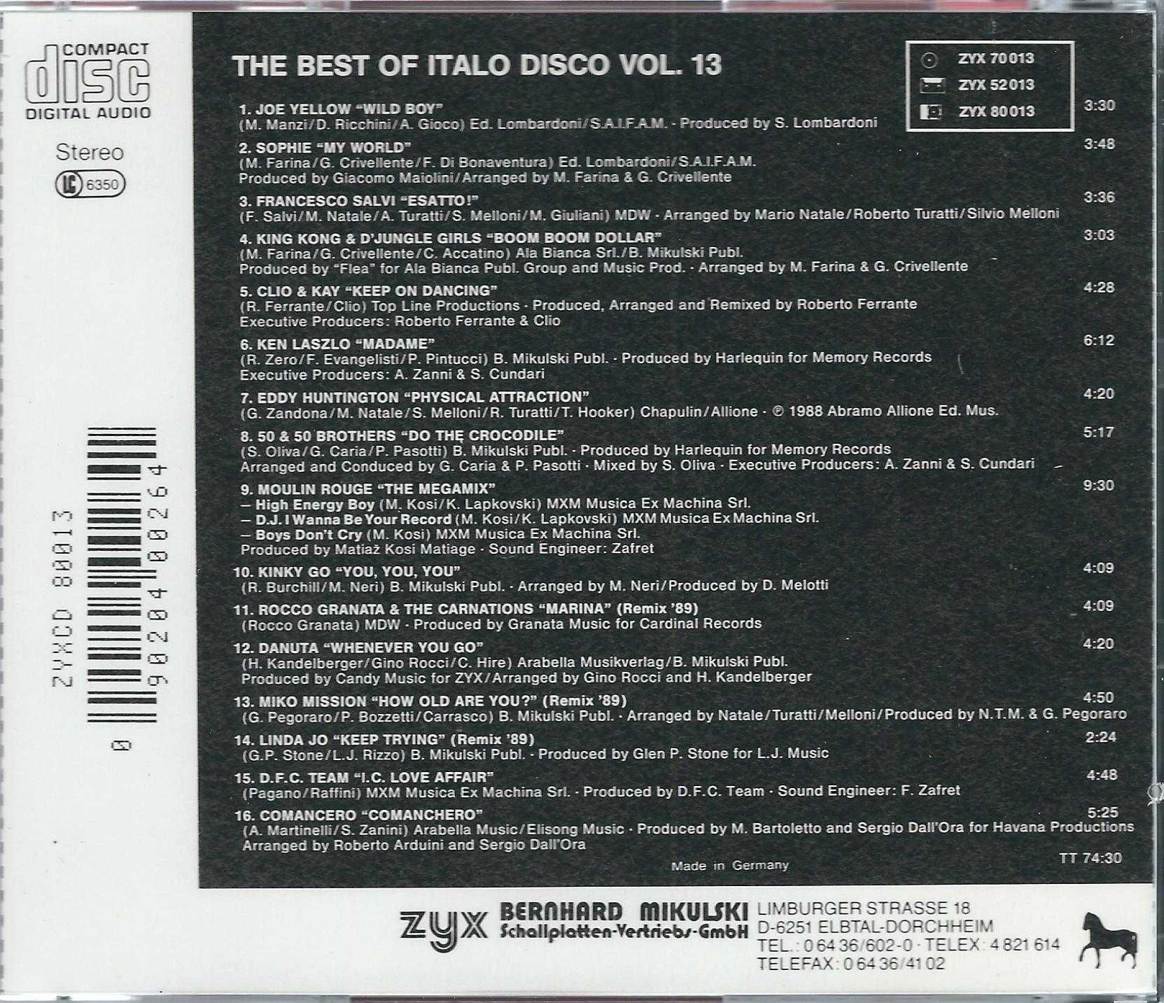 CD VA - The Best Of Italo Disco Vol. 13 (1989)