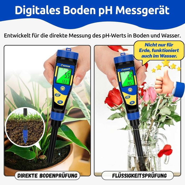 Inteligentny miernik PH wody gleby do trawy szklarni app BT 760