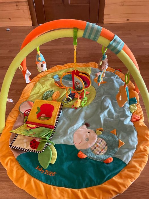 Розвиваючий коврик для немовлят з іграшками, м‘яка книга у подарунок