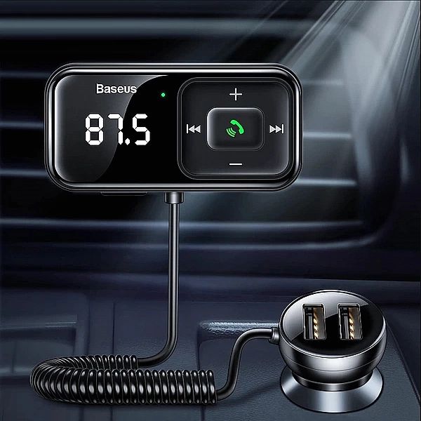 Transmiter FM bezprzewodowy Bluetooth z ładowarką Baseus S-16 (Oversea