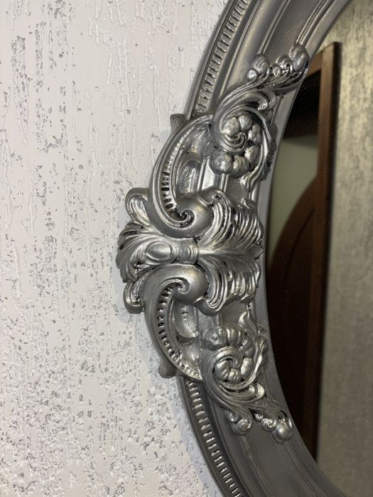 Lustro w ramie antyk srebrne