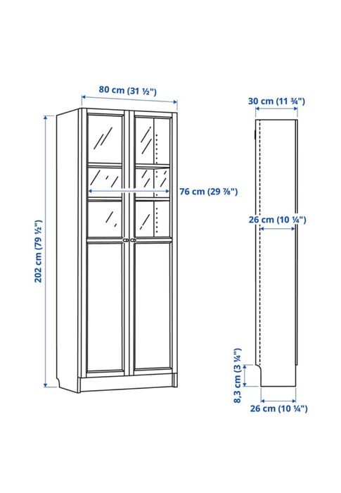 Biały regał/komoda Billy/Oxberg