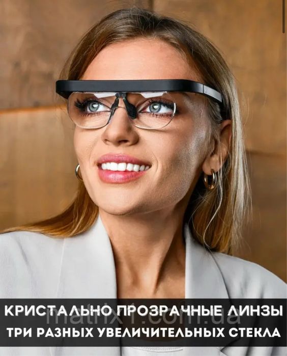 Лупа очки увеличительные с сменными линзами в чехле 11537A