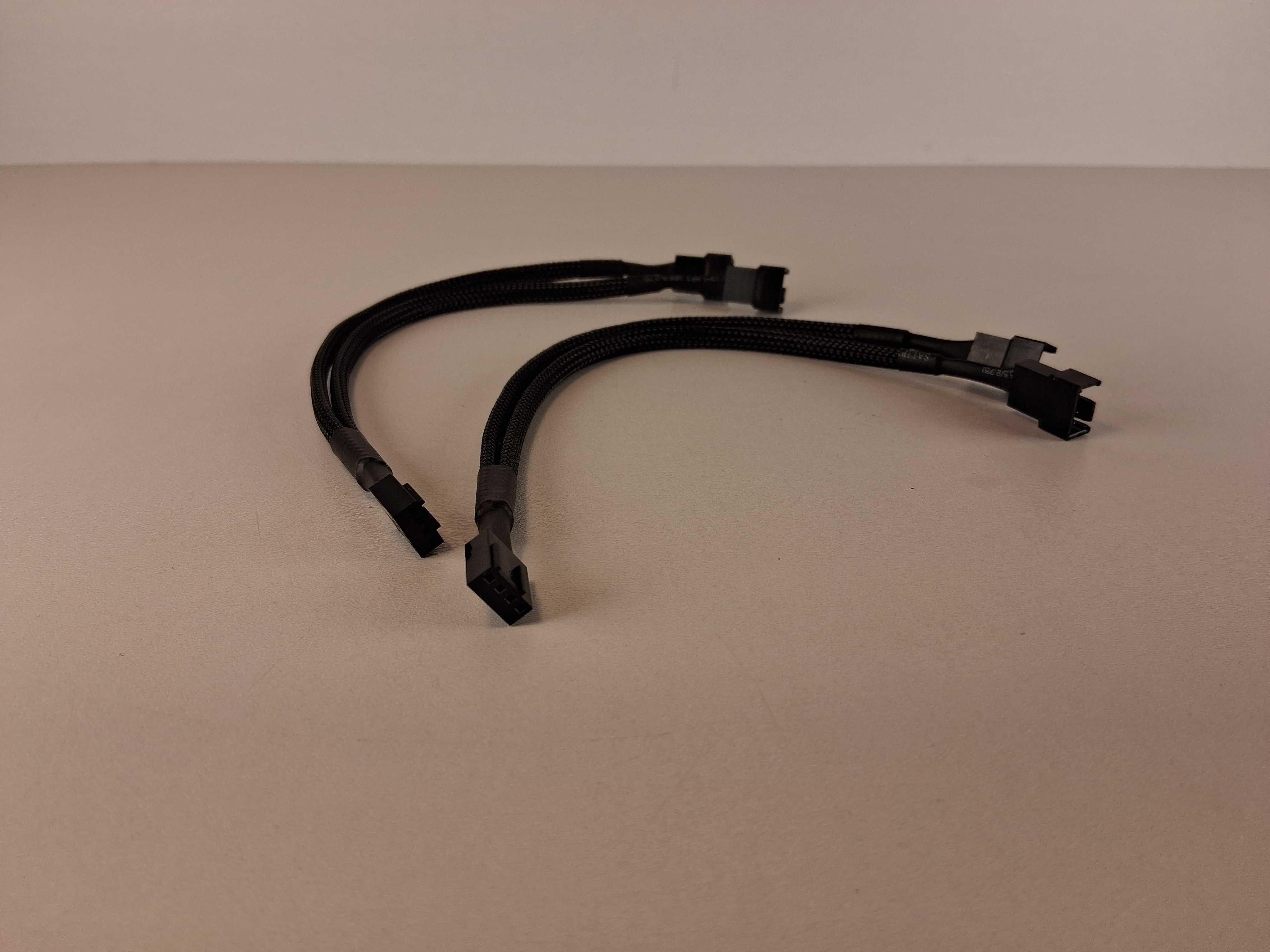 E097 Kable Rozdzielacze PWM Do Wentylatorów PC 4-Pin Zestaw 2 Sztuk