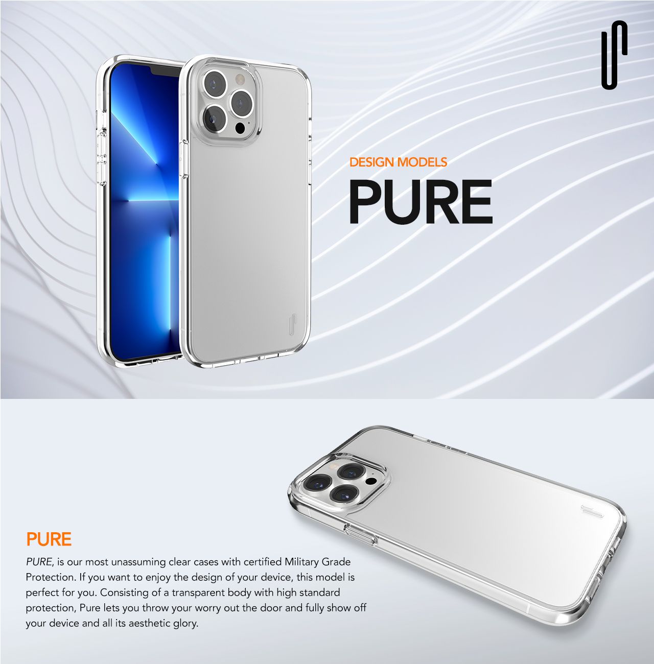 Nakładka ochronna Ugly Rubber Pure do iPhone 14 Pro 6,1" Transparentna