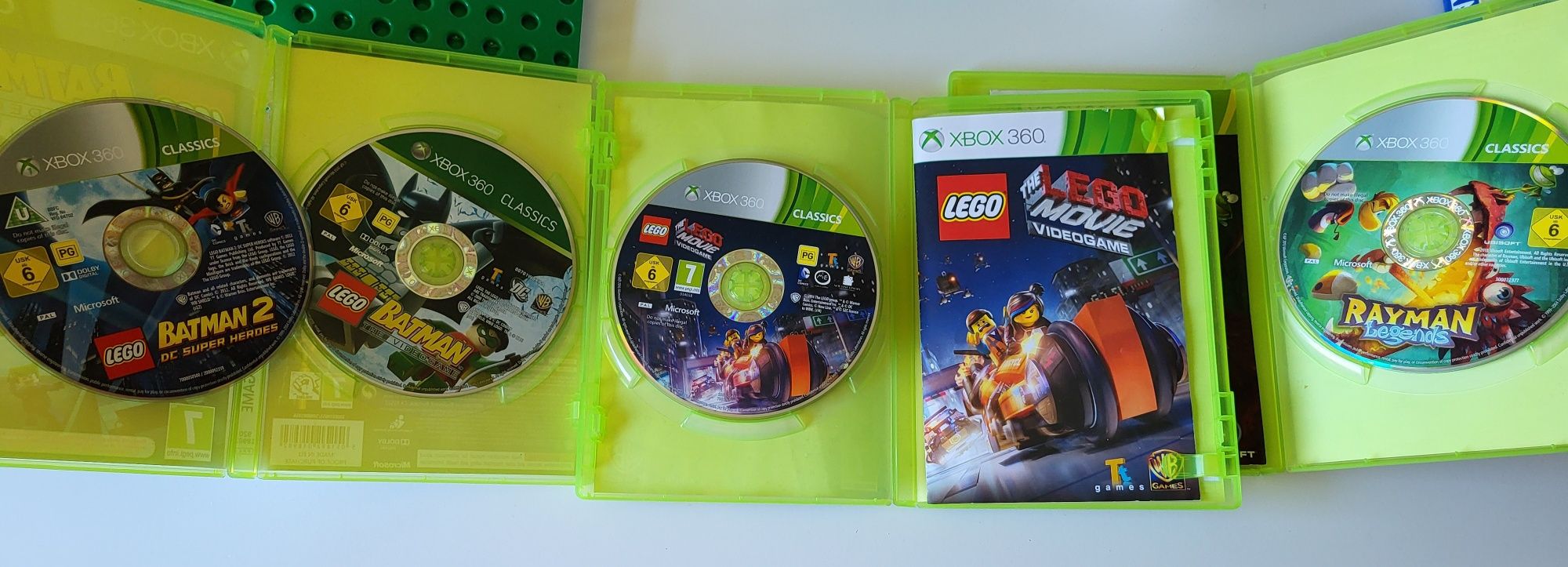 Gry XBOX 360 Lego Movie Batman 1 i 2, Rayman x 4 sztuki