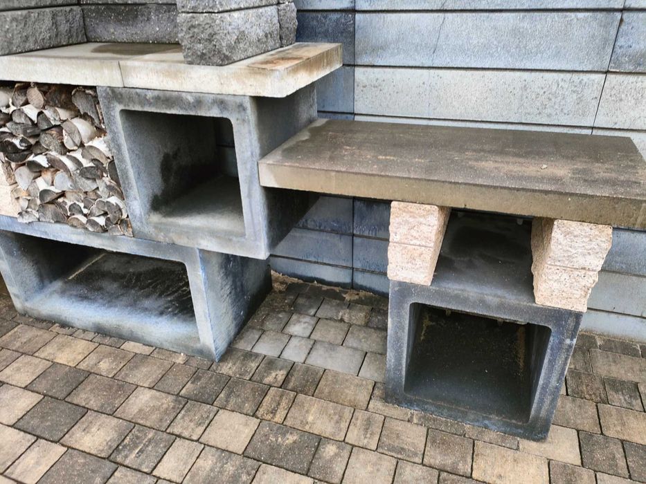 Stół stolik betonowy płyta tarasowa 80x80 kostka brukowa mebel meble