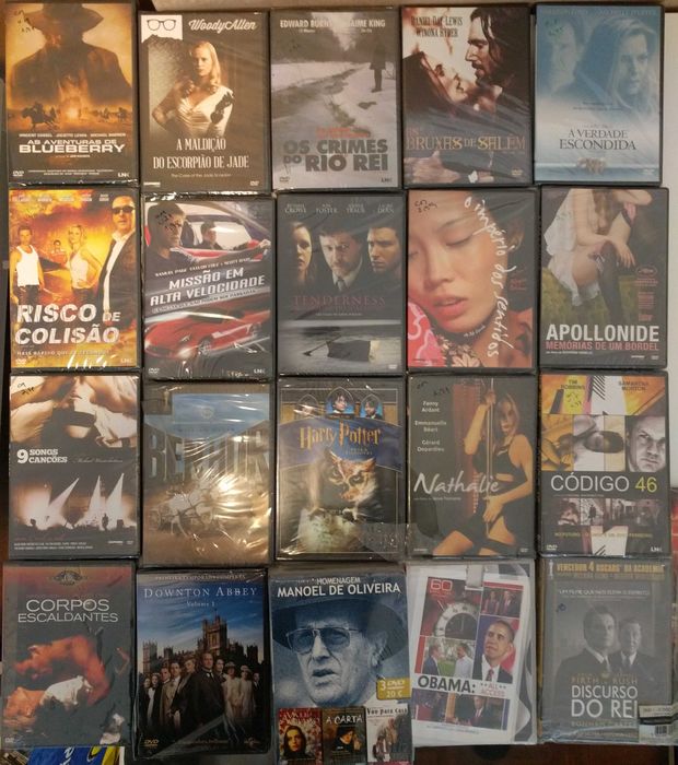 150 filmes em DVD, como novos, 5€ cada.