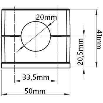 30x Obejma Pojedyncza 20mm Mocowanie Przewodów Hydraulicznych [7971]