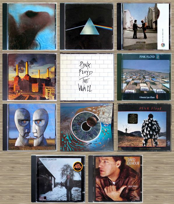 CD Pink Floyd 71, 73, 75, 77, 79, 82, 87, 94, 88, 95 / Gilmour 78, 84